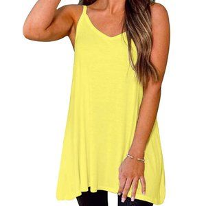OMSJ Women  Loose Fit Sleeveless Strap Tank Top